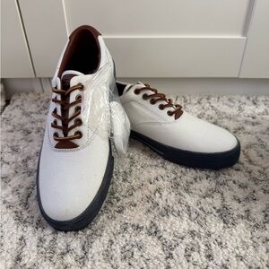 Polo by Ralph Lauren White and Dark Brown Sneakers